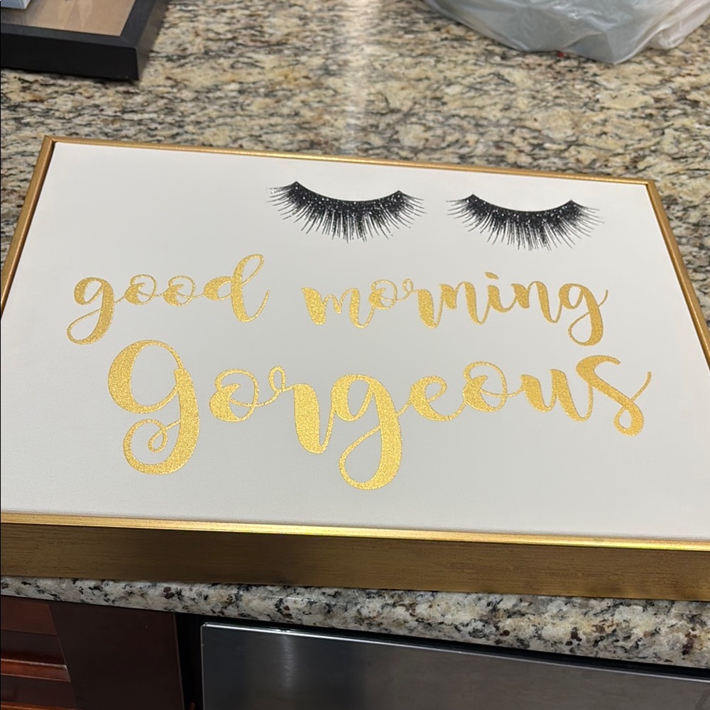 Gold Framed Wall Art - Good Morning Gorgeous